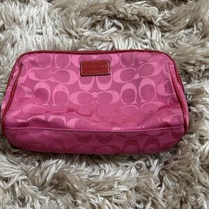 Coach Pink Cosmetic Bag